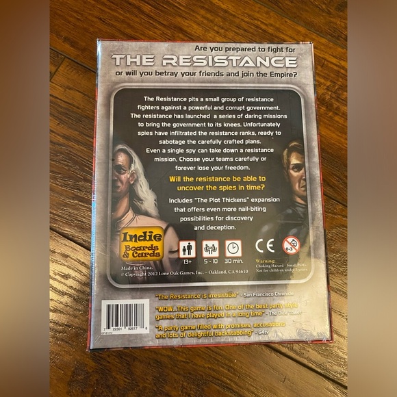 The Resistance Board Game By Indie Games: Dystopian Universe NEW - Picture 2 of 2